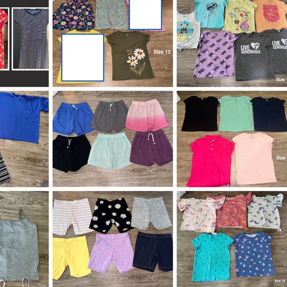 Girls clothing bundle. 40 items. Size 10 10-12 12. Carter's, OshKosh. NWOT, EUC - Picture 2 of 12